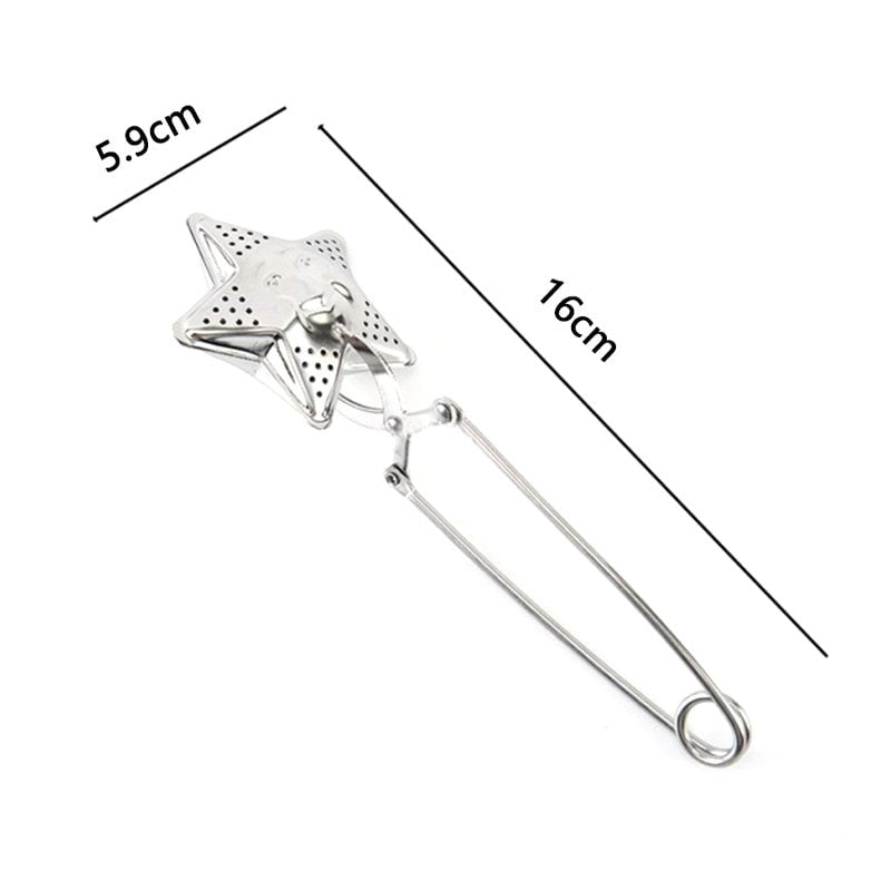 Edelstahl-Teefilter mit langem Stiel