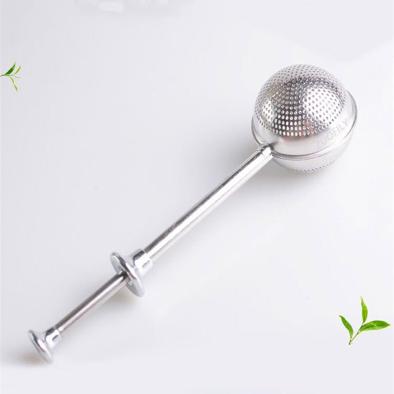 Edelstahl-Teefilter mit langem Stiel