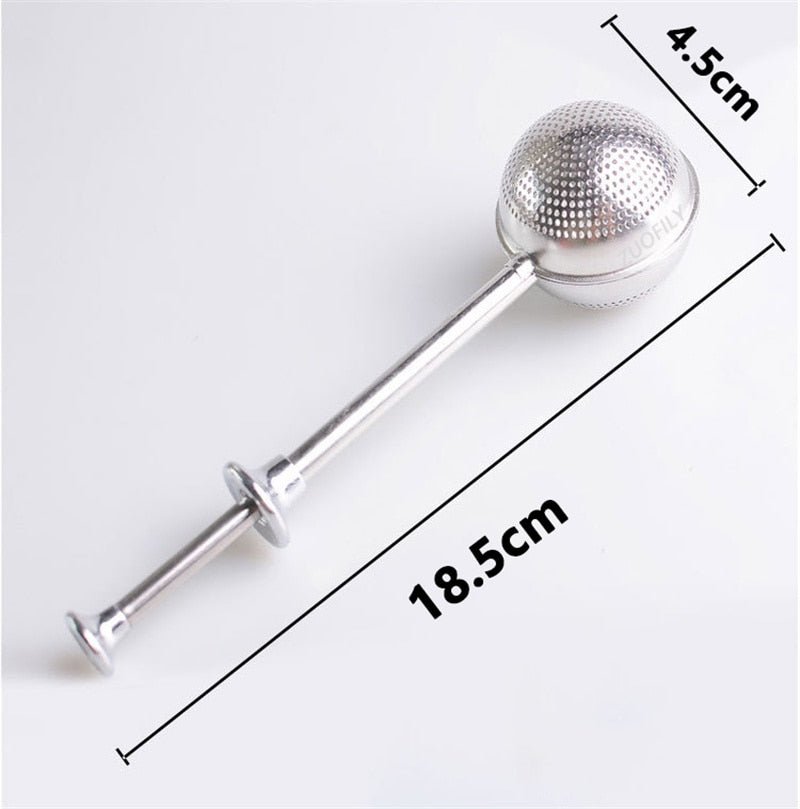 Edelstahl-Teefilter mit langem Stiel